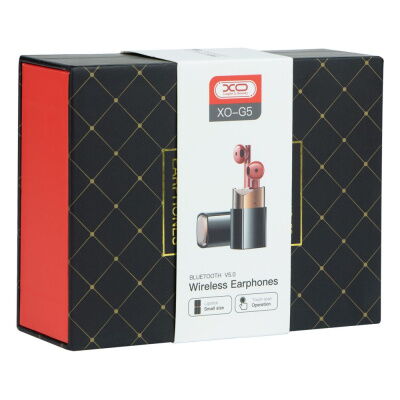 Беспроводные наушники XO G5 Lipstick Type C Bluetooth V5.0 35/400mAh 5h Black фото в интернет магазине WiseSmart.com.ua