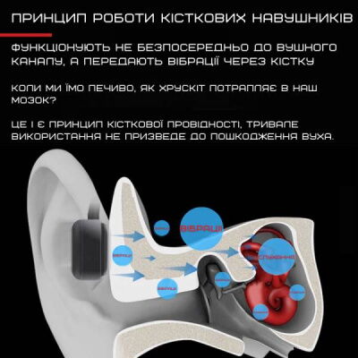 Костные наушники Bluetooth Sainyer автономные со Встроенным Чипом Bluetrum B20 (424) фото в интернет магазине WiseSmart.com.ua
