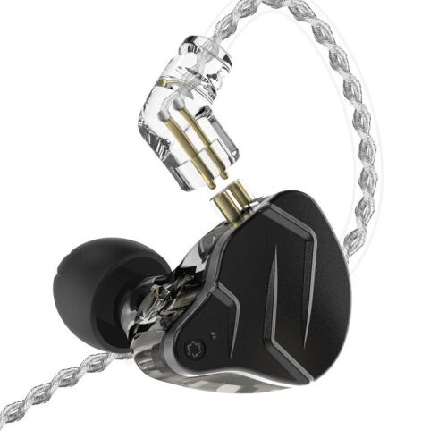 Гибридные наушники KZ ZSN Pro X с микрофоном (Черный) фото в интернет магазине WiseSmart.com.ua