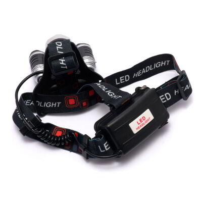 Мощный налобный фонарь аккумуляторный Bailong BL-RJ-3000-T6 4 режима Черный фото в интернет магазине WiseSmart.com.ua