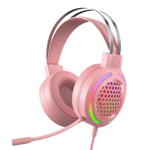Наушники Проводные с микрофоном FOREV FV-G99 2х3.5 мм + USB Pink фото в интернет магазине WiseSmart.com.ua