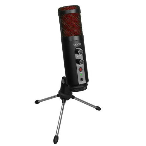 Конденсаторный микрофон студийный Manchez SU-10 со штативом USB Black (3_00987) фото в интернет магазине WiseSmart.com.ua