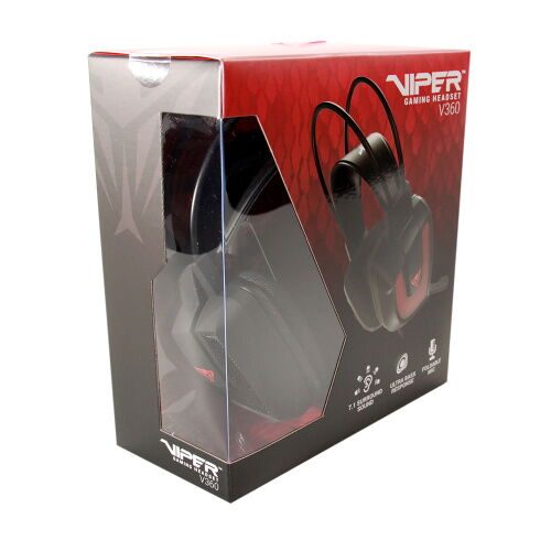 Гарнитура Patriot Viper V360 Virtual 7.1 Headset Black/Red (PV3607UMLK) фото в интернет магазине WiseSmart.com.ua