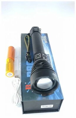 Фонарик ручной тактический XBalog XHP90-602 масштабируемый свет 5 режимов яркости стробоскоп SOS USB зарядка фото в интернет магазине WiseSmart.com.ua
