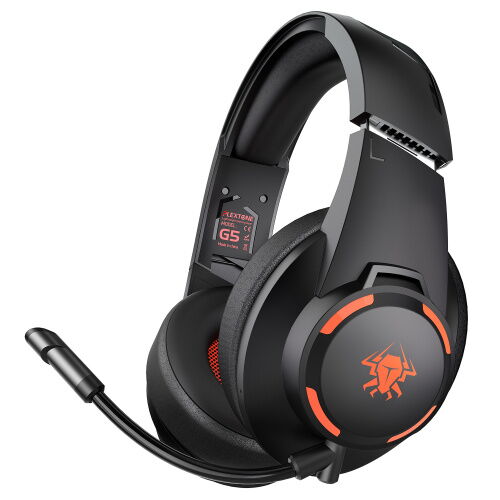 Беспроводные геймерские наушники + аудио кабель Plextone G5 Bluetooth 5.0 120 см Black-Orange фото в интернет магазине WiseSmart.com.ua