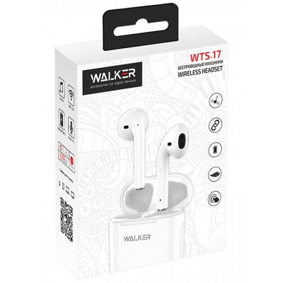Наушники Bluetooth гарнитура Walker WTS-17 White фото в интернет магазине WiseSmart.com.ua