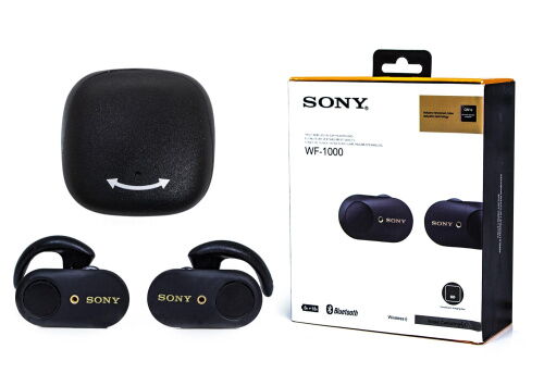 Наушники беспроводные Sony WF-1000 Black (854883888) фото в интернет магазине WiseSmart.com.ua