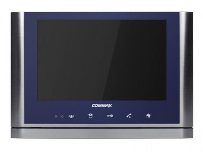 Комплект видеодомофона Commax CIOT-1020M + CIOT-D20M (A) c коммутатором на 4 порта Blue + Dark Silver фото в интернет магазине WiseSmart.com.ua
