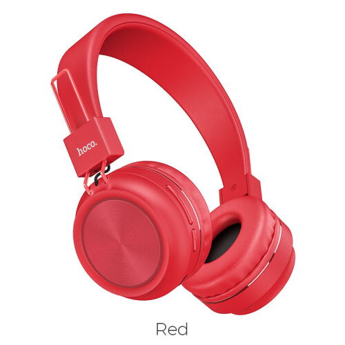Беспроводные Bluetooth наушники HOCO W25 Promise Красные фото в интернет магазине WiseSmart.com.ua