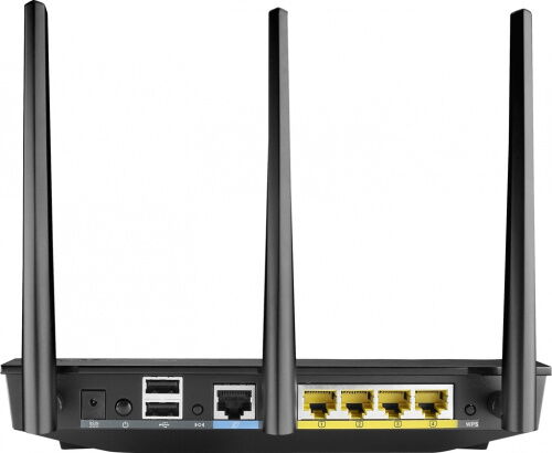 Беспроводной маршрутизатор Asus RT-AC66U (AC1750, 1*Wan, 4*LAN Gigabit, 2*USB, 3 антенны) фото в интернет магазине WiseSmart.com.ua