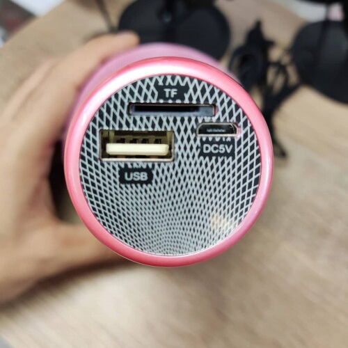 Беспроводной караоке микрофон Kikiyasocks Bluetooth Xo Hi-Fi Yaso 08YS MP3-плеер звуковые эффекты запись вокала Розовый фото в интернет магазине WiseSmart.com.ua