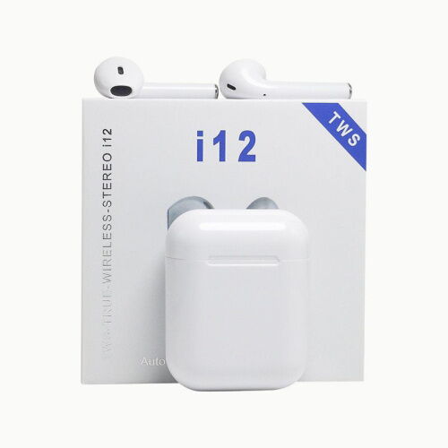 Беспроводные сенсорные Bluetooth наушники i12-TWS Белый (210045) фото в интернет магазине WiseSmart.com.ua