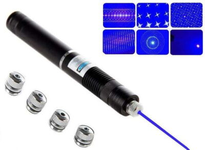 Лазерная указка с насадками Blue Laser YXB 008 50000mW фото в интернет магазине WiseSmart.com.ua