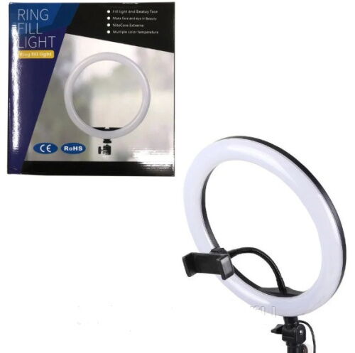 Кольцевая LED лампа светодиодная Ring Fill Light USB диаметр 30см с креплением телефона со штативом 1м набор визажиста, блогера фото в интернет магазине WiseSmart.com.ua