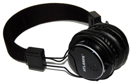 Беспроводные Bluetooth наушники Atlanfa AT-7611 Черные (300436) фото в интернет магазине WiseSmart.com.ua