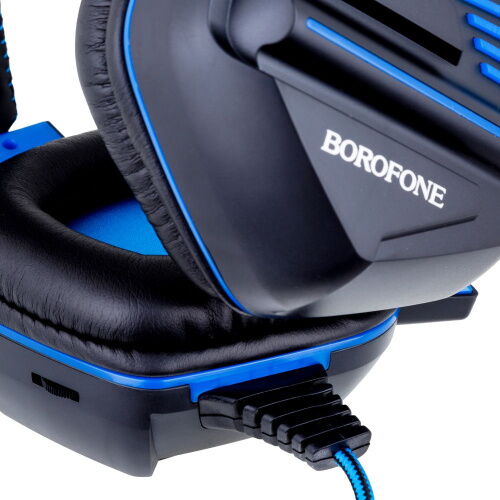 Наушники Borofone BO101 PC Racing Черно-Синий фото в интернет магазине WiseSmart.com.ua