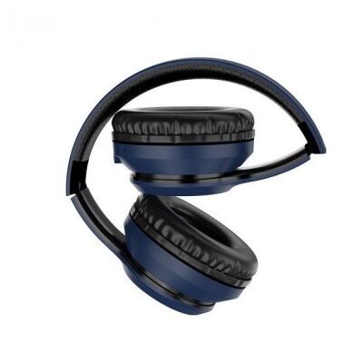 Наушники беспроводные накладные Bluetooth HOCO Journey Hi-Res W28 Blue фото в интернет магазине WiseSmart.com.ua