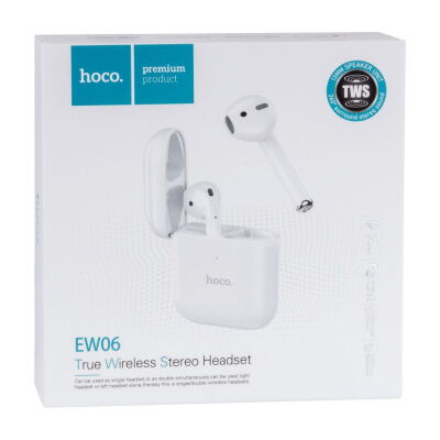 Беспроводные наушники Hoco EW06 Lightning BluetoothV5.1 30/350mAh LED индикатор 4h White фото в интернет магазине WiseSmart.com.ua