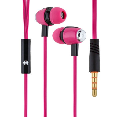 Проводные наушники Celebrat 3.5 mm G9 вакуумные с микрофоном 1.2 m Pink фото в интернет магазине WiseSmart.com.ua