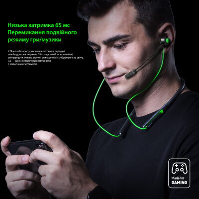 Беспроводные игровые наушники с 2 микрофонами Plextone G3 Green фото в интернет магазине WiseSmart.com.ua