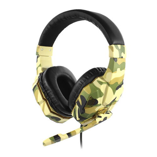 Проводная гарнитура наушники с микрофоном для геймеров SOYTO SY830MV Camouflage Yellow фото в интернет магазине WiseSmart.com.ua