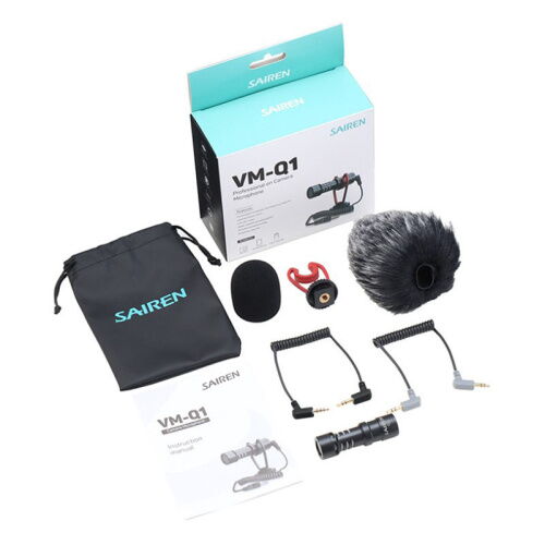 Микрофон однонаправленный для записи видеосъемки Sairen VM-Q1 настольный фото в интернет магазине WiseSmart.com.ua