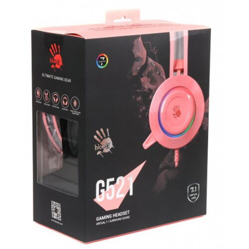 Наушники A4tech Bloody G521 Pink фото в интернет магазине WiseSmart.com.ua