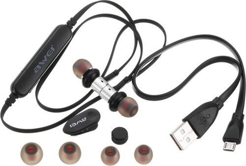 Беспроводные Bluetooth наушники Awei B923BL Black фото в интернет магазине WiseSmart.com.ua