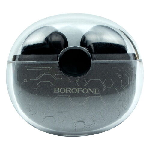 Беспроводные наушники Borofone BW15 Bluetooth V5.3 30/250mAh RGB подсветка 4h Type C Black фото в интернет магазине WiseSmart.com.ua